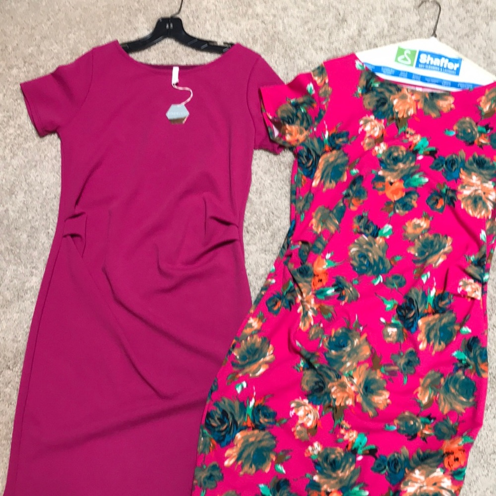 Pink Blush Maternity Dress L